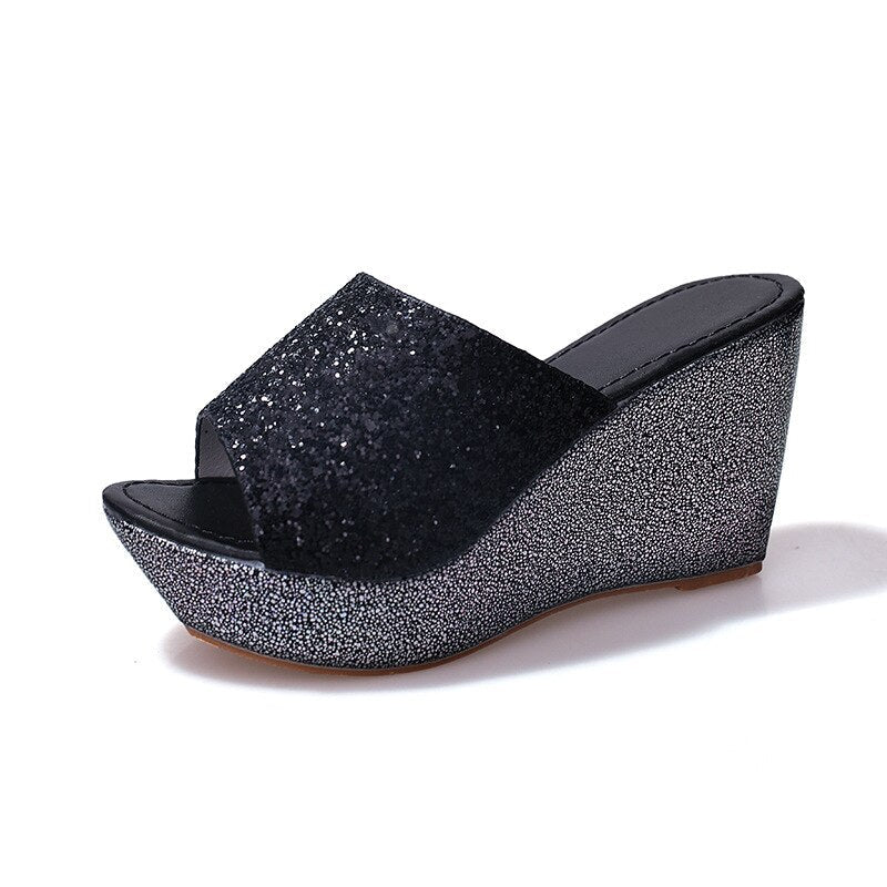 flowersverse New Trend Women's Sandals Summer Fashion Leisure Fish Mouth Sandals Thick Bottom Slippers Wedges Shoes Platform Ladies Rome