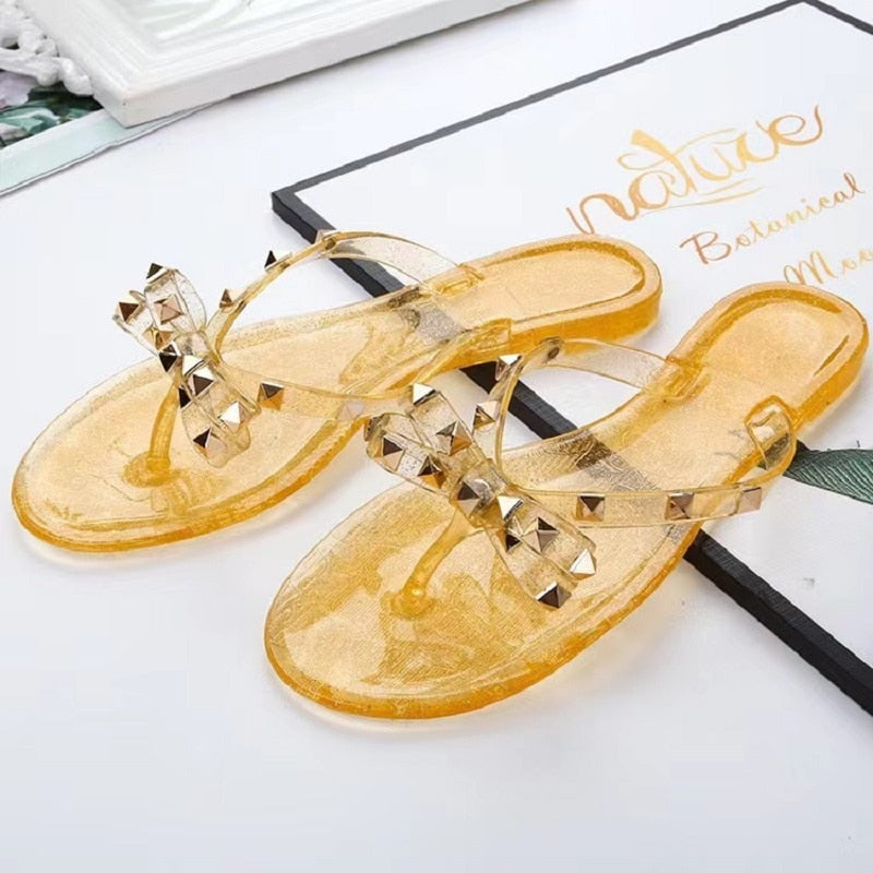 flowersverse Summer Flip Flops Women Slide Sandals Crystal Bling Beach Slippers Casual Shoes For Women Light Wedges Platform Slippers