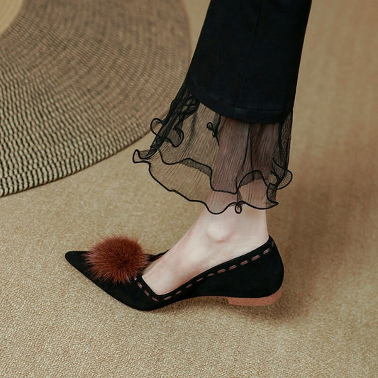 Back to school new spring women pumps natural leather 22-24.5cm length sheep suede full leather shoes of women Low heeled Mary Jane shoes