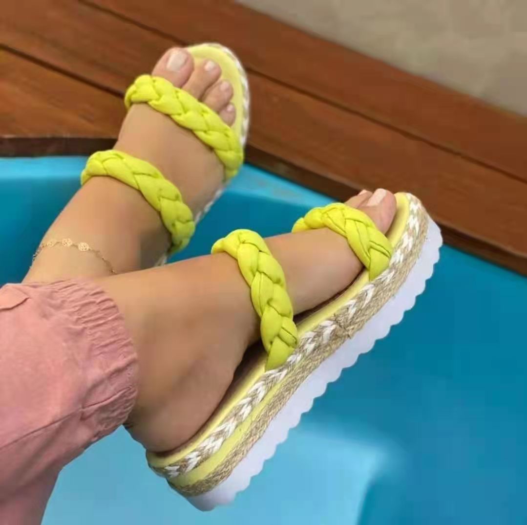 flowersverse Women Sandals Platform Sandals Shoes Women Bow Summer Sandals Slipper Indoor Outdoor Flip-flops Beach Shoes Female Slippers