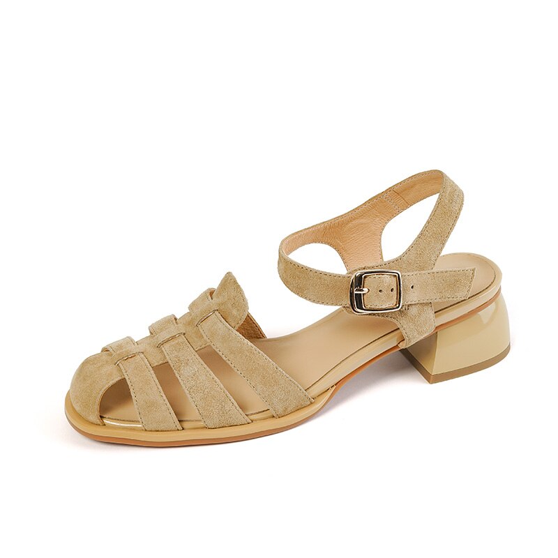 flowersverse new Women sandals natural leather 22-25cm kid suede+sheepskin+pigskin full leather Gladiator sandals women summer shoes