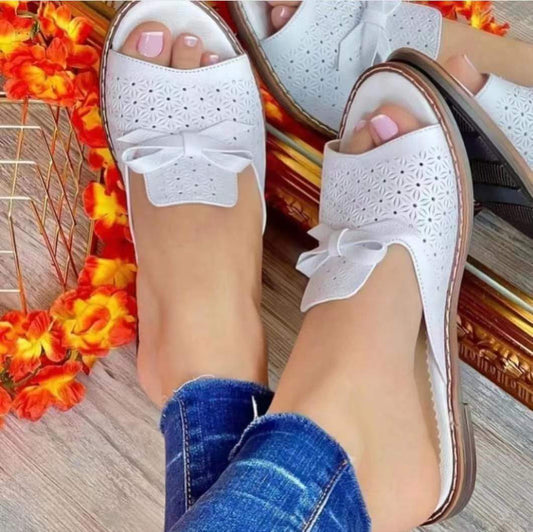 flowersverse Outfit flowersverse Summer Bowknot Sandals Women Shoes Sandals Woman Hollow Out Women Shoe Slip On Women Sandals Slipper Women Shoes