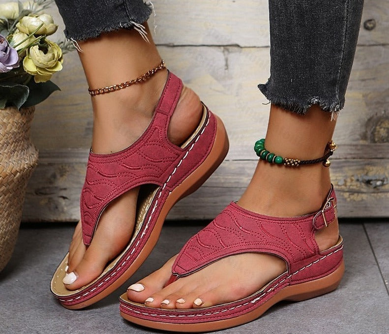 Back to school outfit flowersverse flowersverse Summer Oxford Women Sandals Flats Slippers Pu Leather Flip Flops Belt Buckle Female Shoes New Rome Fashion Women Slides