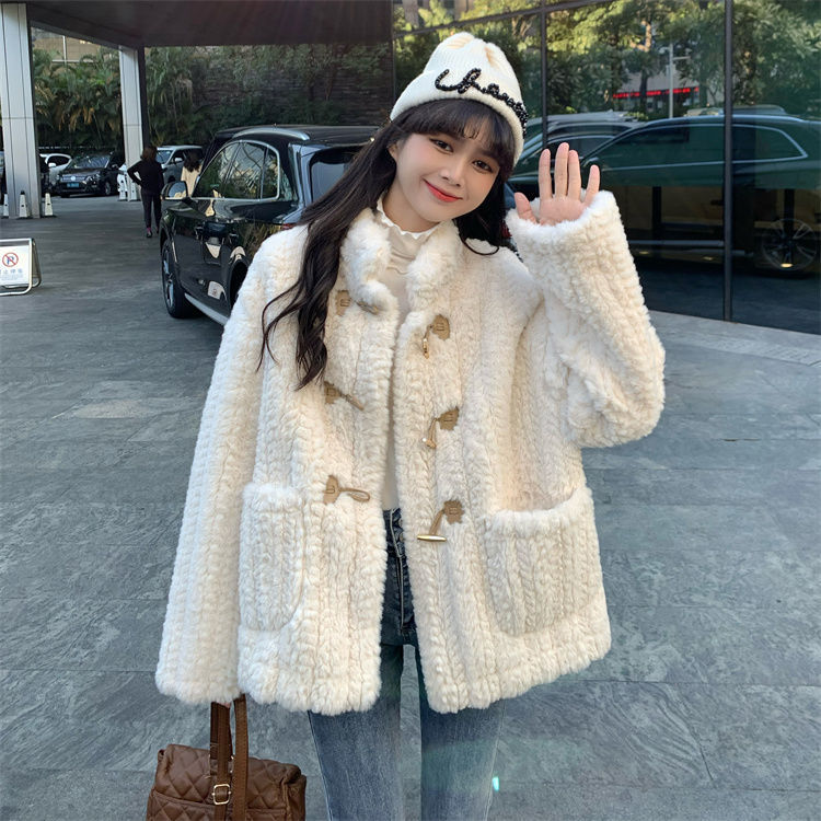 flowersverse Basic Jackets Women Solid Simple Trendy Teens Loose Winter Cozy Chic Casual College Young Ladies Korean Style All-Match Leisure