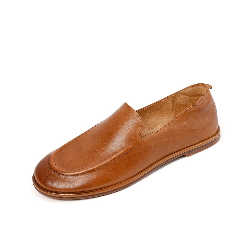 flowersverse new Women pumps natural leather 22-25cm cowhide+pigskin full leather round toe soft leather brush off Vintage women shoes