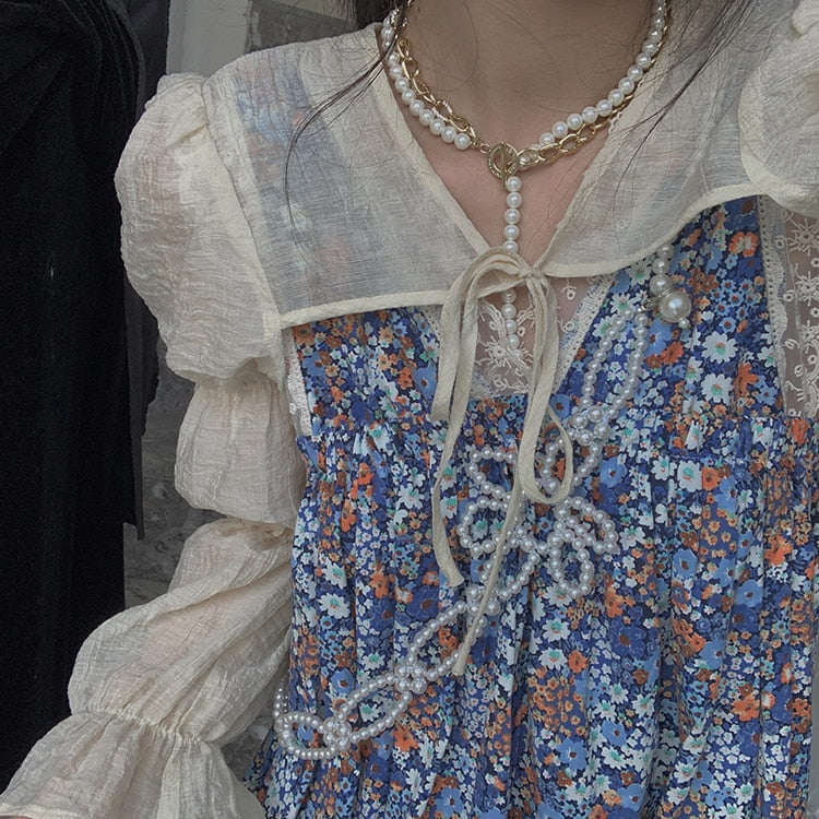 flowersverse Autumn Sweet Elegant Floral Dress Women Korean Fashion Vintage Evening Party Midi Dresses Print Retro Suspender Dress