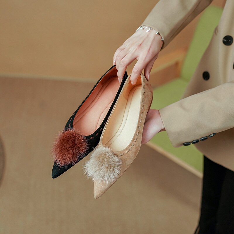 Back to school new spring women pumps natural leather 22-24.5cm length sheep suede full leather shoes of women Low heeled Mary Jane shoes
