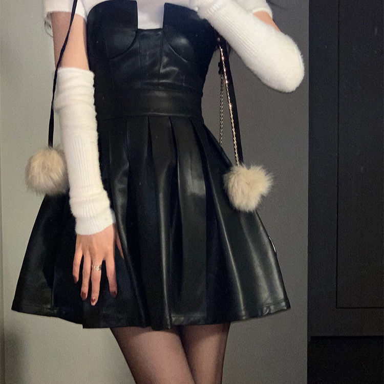 flowersverse Back to school outfit Spring Elegant Y2K Mini Dress Women Casual Two Piece Dress Set Korean Knitted Sweater Crop Tops Chic Sexy Short Party Dress