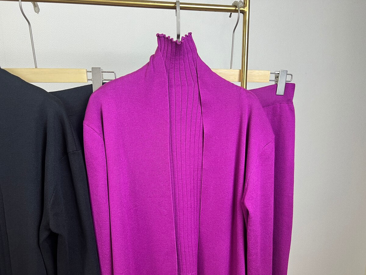 flowersverse 3 Piece Women Knit Set Casual Knitted Sweater Vest Cardigan Pants Three Piece Suit Muslim Set Tracksuit Matching Sets Women