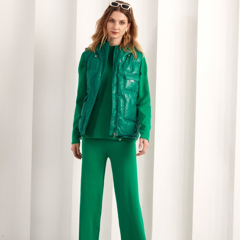 flowersverse 3 Piece Set Women Knitted Vest Pants Sweater Suit Sets Womens Outfits Sweatsuits Winter Tracksuit Matching Set For Women