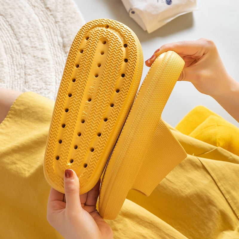 flowersverse Women Men Summer Fashion Slippers Slide Sandals Beach High Heels Shower Thick Soft Sole Ladies Boys Girls Bathroom Shoes
