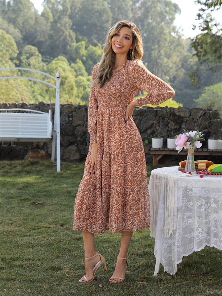 flowersverse Spring Pop A-Line High Waist Holiday Dress