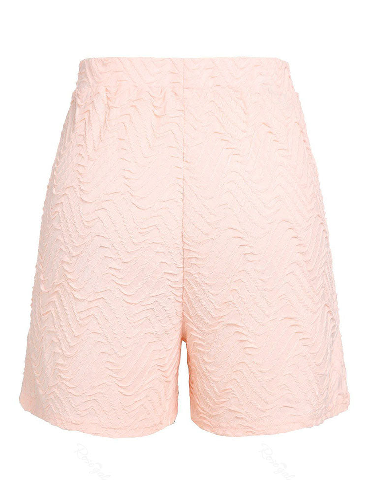flowersverse Plus Size High Rise Lace Butterfly Textured Shorts