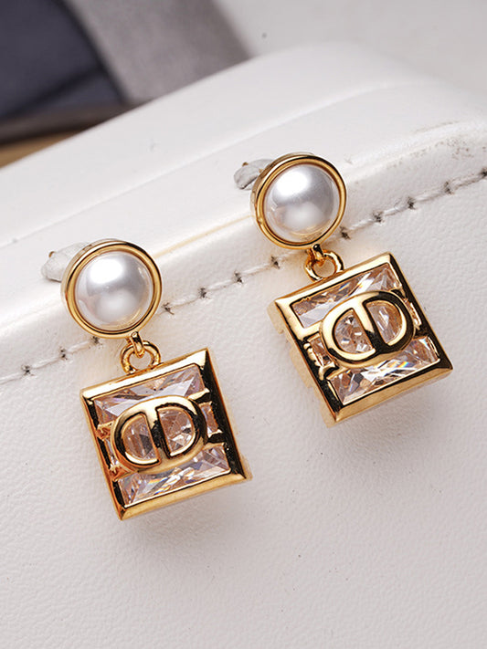 flowersverse Contrast Color Geometric Earrings Accessories