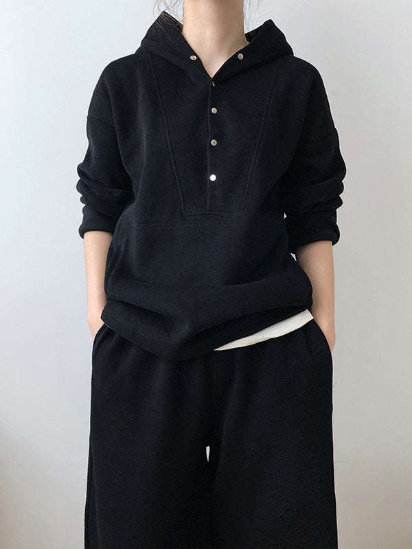 flowersverse Loose Hoodies And Wide-Leg Pants Suits