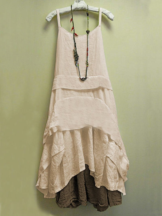 flowersverse zolucky Casual Sleeveless Round Neck Plus Size Dress