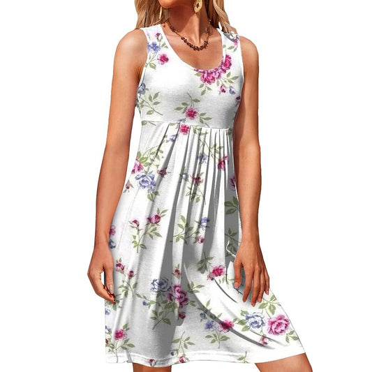 flowersverse Women's Casual Dress Sheath Dress Floral Dress Mini Dress Black White Red Sleeveless Graphic Print Winter Fall Spring Cold Shoulder Romantic Daily Vacation Fall Dress S M L XL 2XL