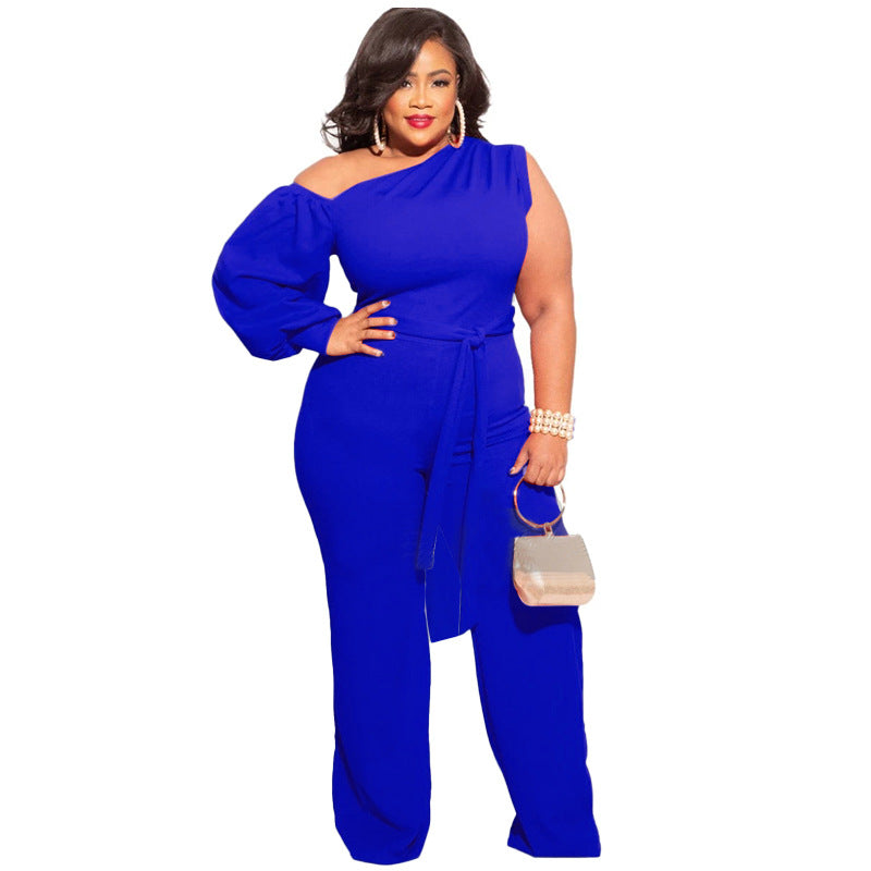 flowersverse Autumn Plus Size Women's Milk Silk Sport Wide Leg Pants