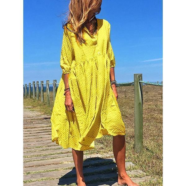 flowersverse Plus Size V Neck Elegant Casual Mini Dresses