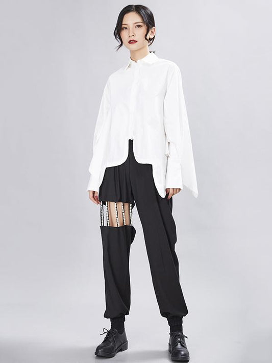 flowersverse Original Cropped Solid Designed Shirt