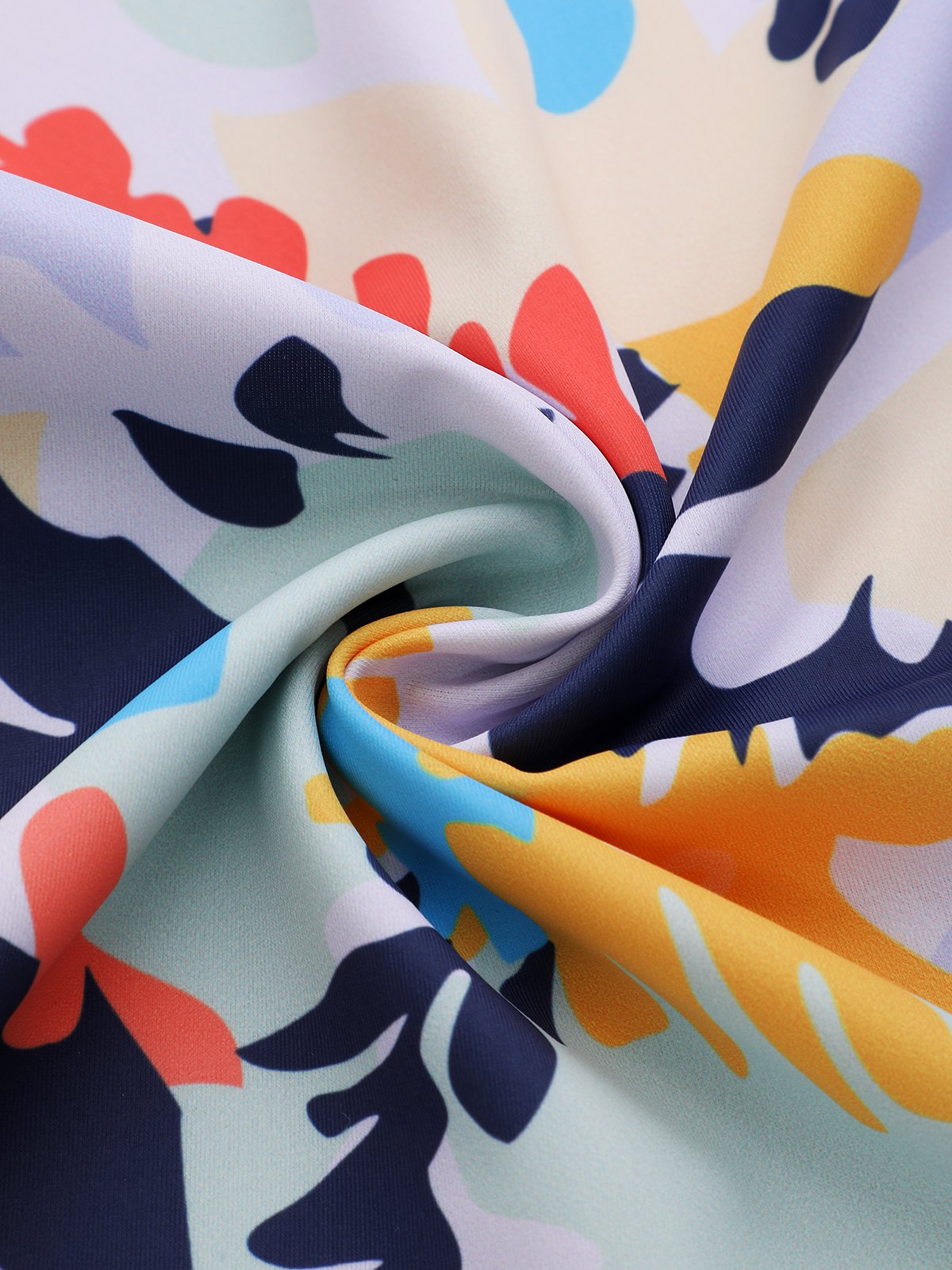 flowersverse Vacation Floral Printing Crew Neck Tankinis Two-Piece Set