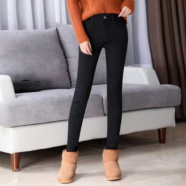 flowersverse Plush thick jeans