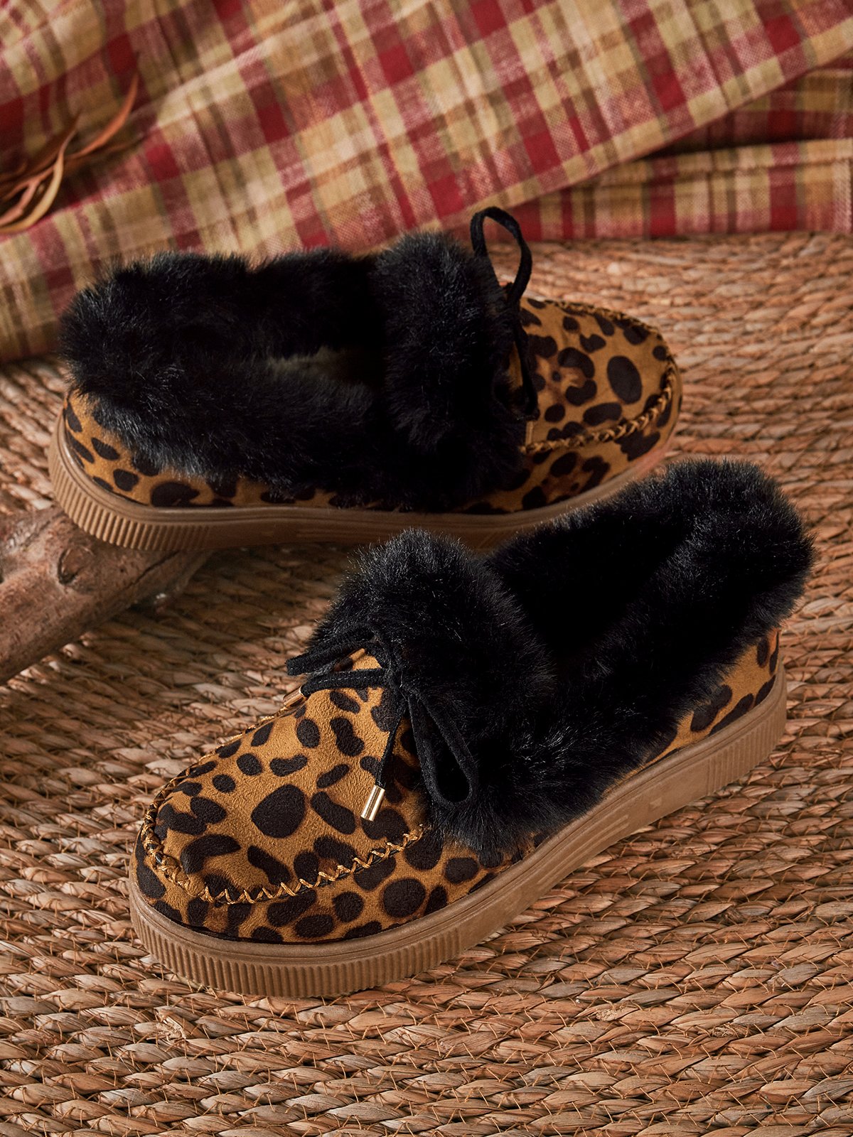 flowersverse Winter Warm Daily Flat Heel Closed Toe Boots
