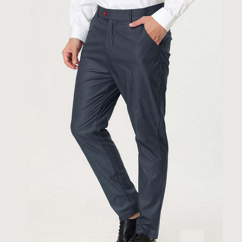 flowersverse Men's Dress Pants Trousers Chinos Pocket Straight Leg Print Polka Dot Comfort Outdoor Daily Going out 100% Cotton Streetwear Stylish Black Blue Micro-elastic