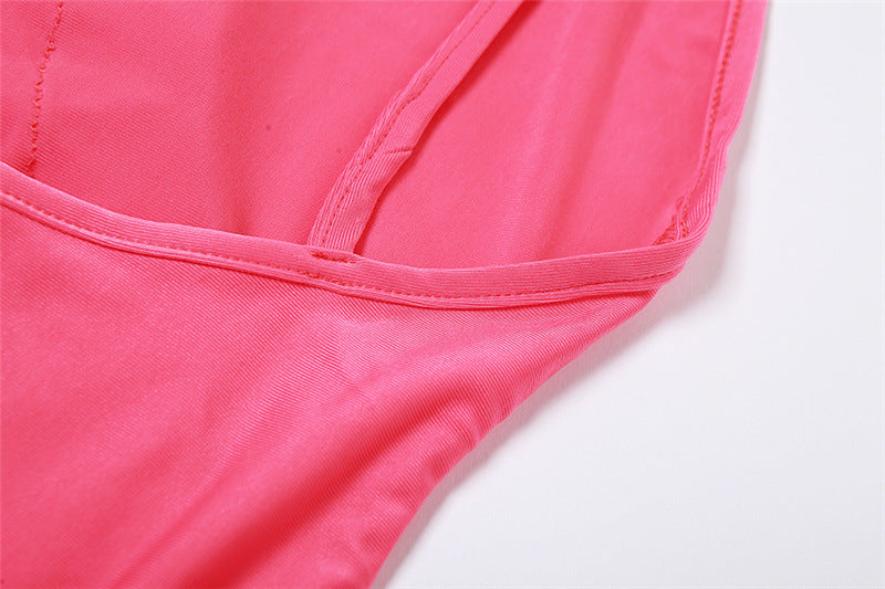 flowersverse Women's Fashion Lace Camisole Low Back Sexy Slim Irregular Bodycon Dress