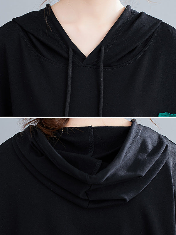 flowersverse Original Cartoon Printed Drawstring Hoodies