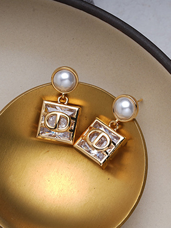 flowersverse Contrast Color Geometric Earrings Accessories