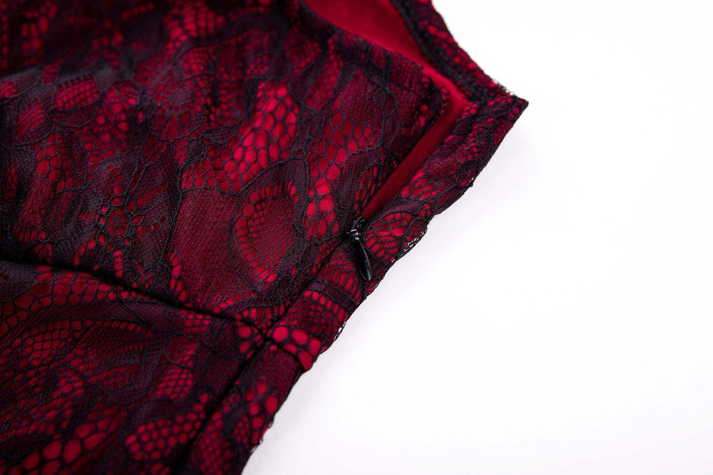flowersverse Large Lace V-Neck Gothic Dress
