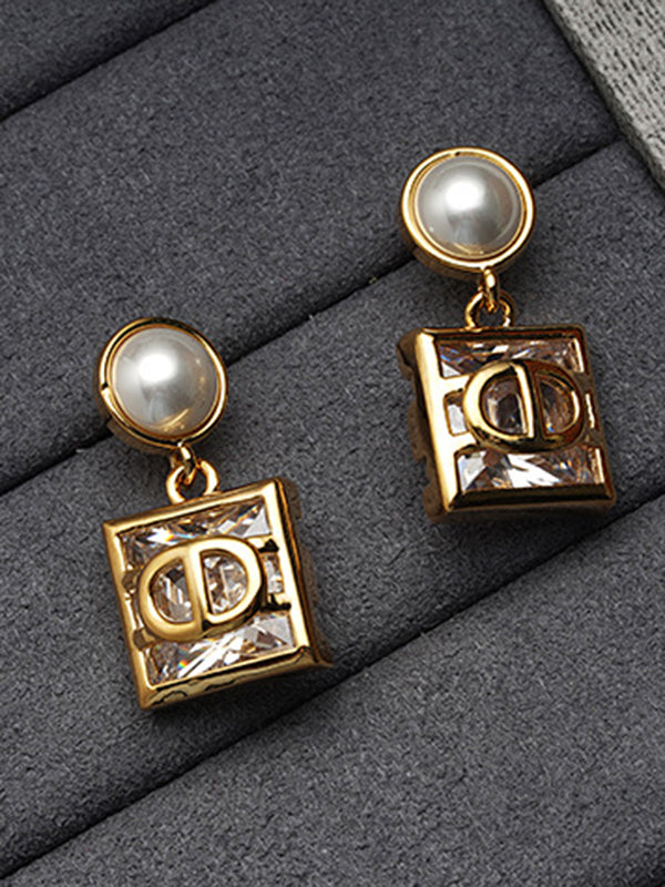 flowersverse Contrast Color Geometric Earrings Accessories