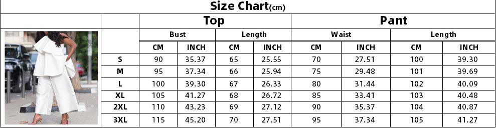 flowersverse Plus Size Women's Style Loose Top Wide Leg Pants Two-Piece Set