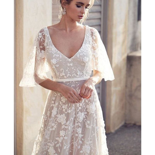 flowersverse Ball Gown Maxi Dress Women's Evening Formal Party Lace Maxi Dress