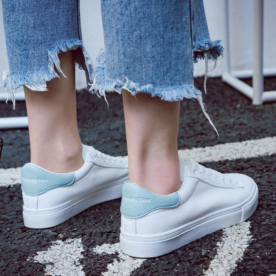 flowersverse Woman Shoes New Fashion Woman Casual High Platform Leather Women Casual White Shoes Breathable Sneakers Women's Vulcanize Shoes