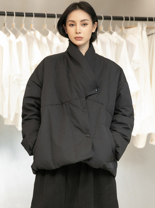 flowersverse Original Solid Warm Duck Down Coat