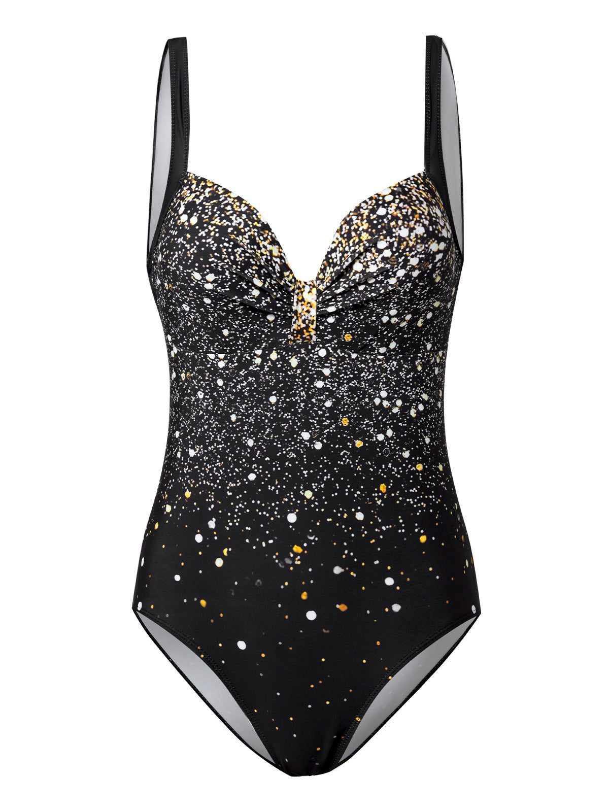 flowersverse Vacation Abstract Printing Scoop Neck One Piece Swimsuit