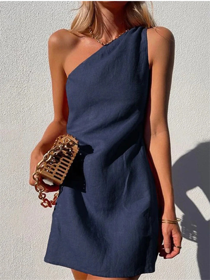 flowersverse Slim-Fit Commuter Diagonal Shoulder Dress