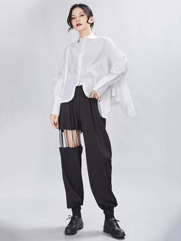 flowersverse Original Cropped Solid Designed Shirt