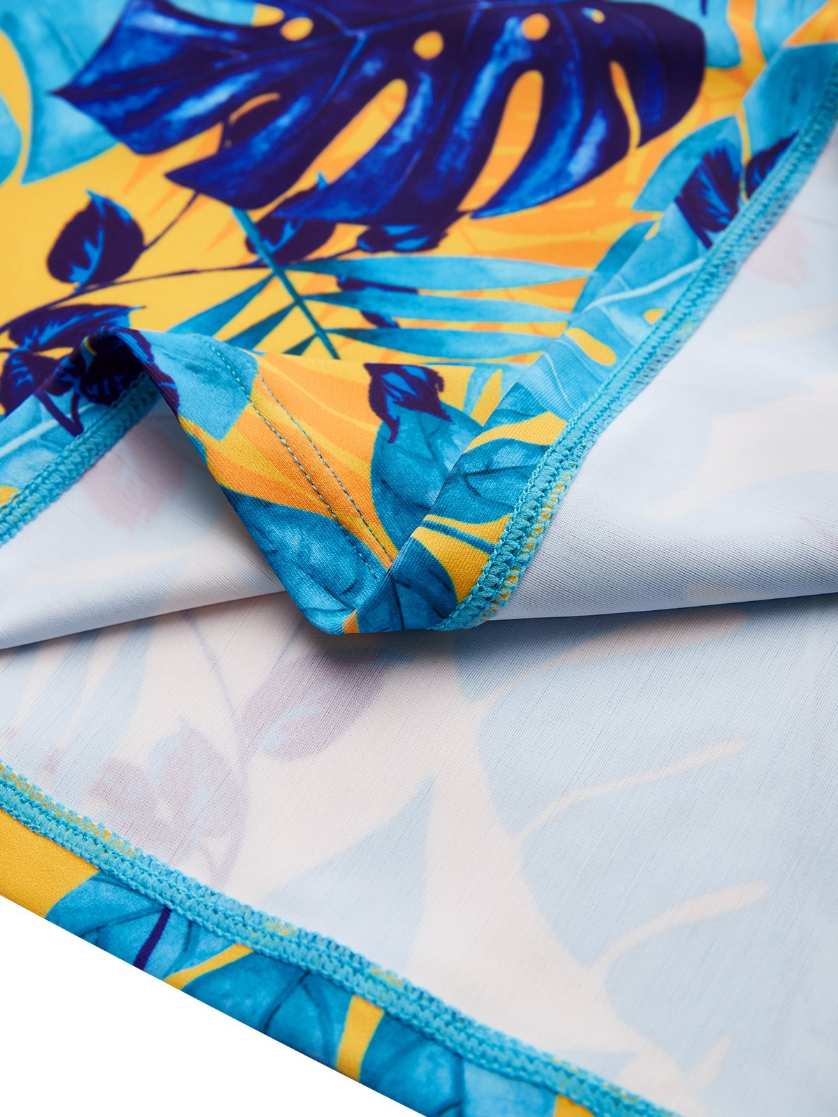 flowersverse Casual Floral Printing Halter Tankinis Two-Piece Set