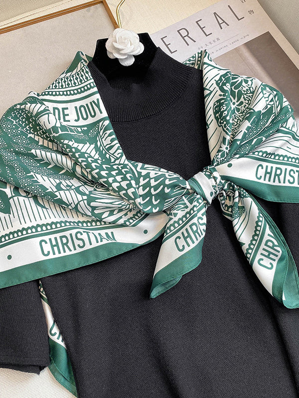 flowersverse Vacation Letter Print Animal Printed Printed Shawl&Scarf