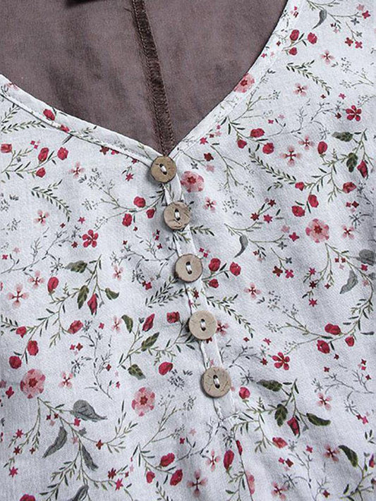 flowersverse zolucky V Neck Women Weaving Dress A-Line Going Out Boho Cotton Weaving Dress