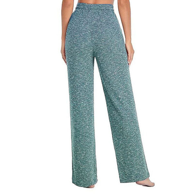 flowersverse Women's Plus Size Loungewear Pants Pure Color Simple Casual Comfort Home Daily Vacation Polyester Breathable Pant Pocket Elastic Waist Summer Spring Black Red