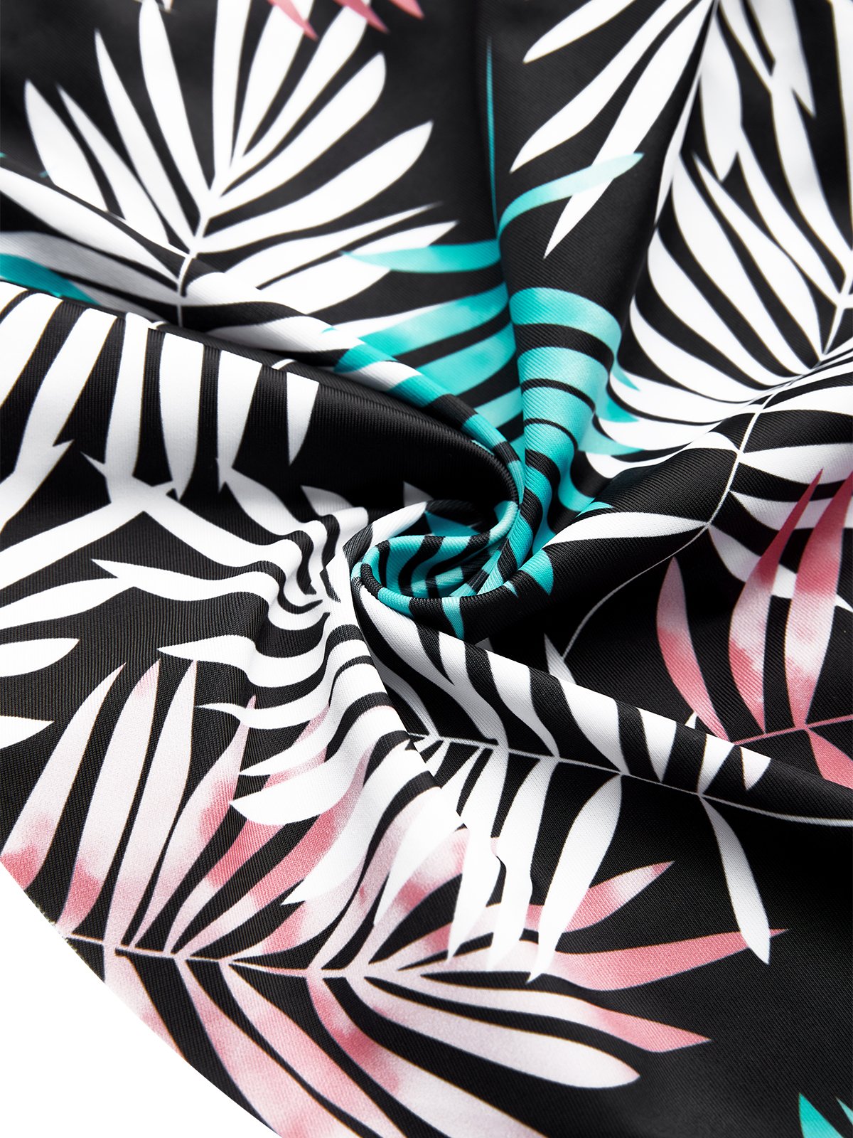 flowersverse Vacation Plants Flouncing Scoop Neck Tankinis Two-Piece Set