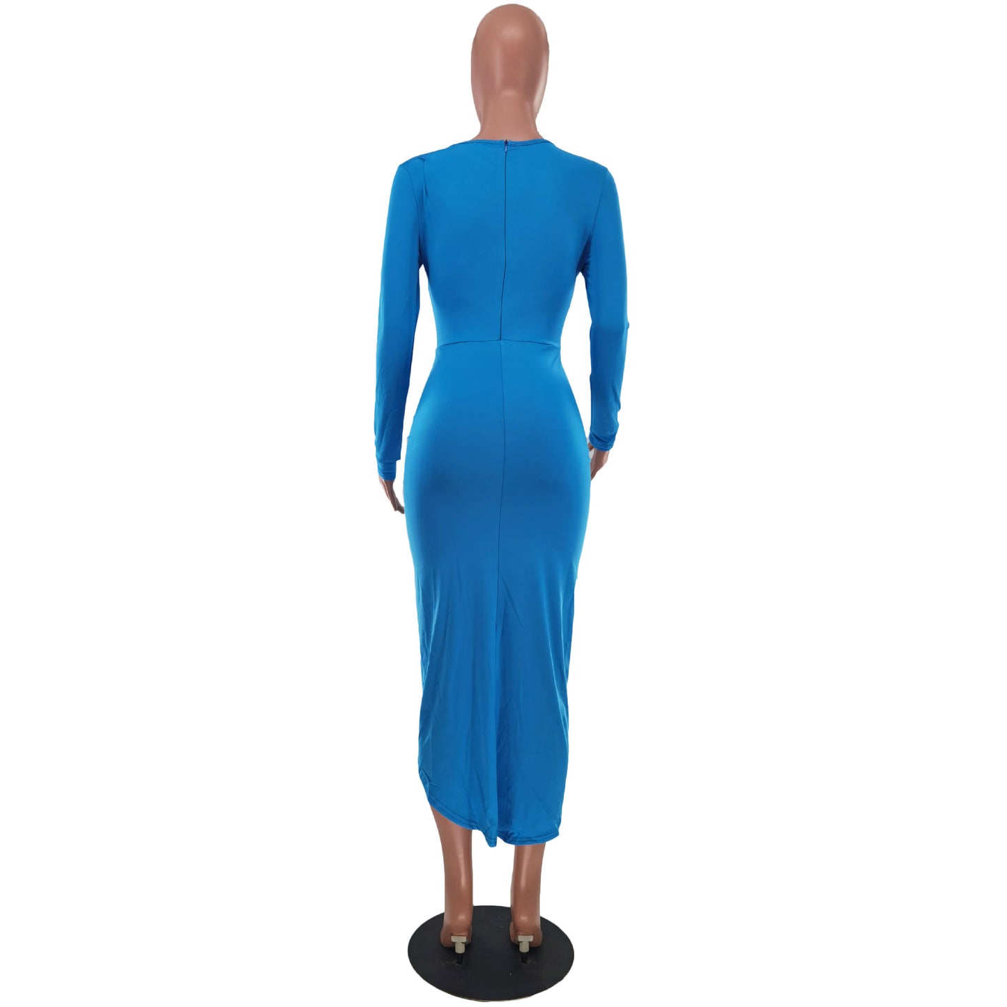 flowersverse Women's Clothing Autumn/Winter Solid Color Sexy Tight Fitting Bodycon Dress