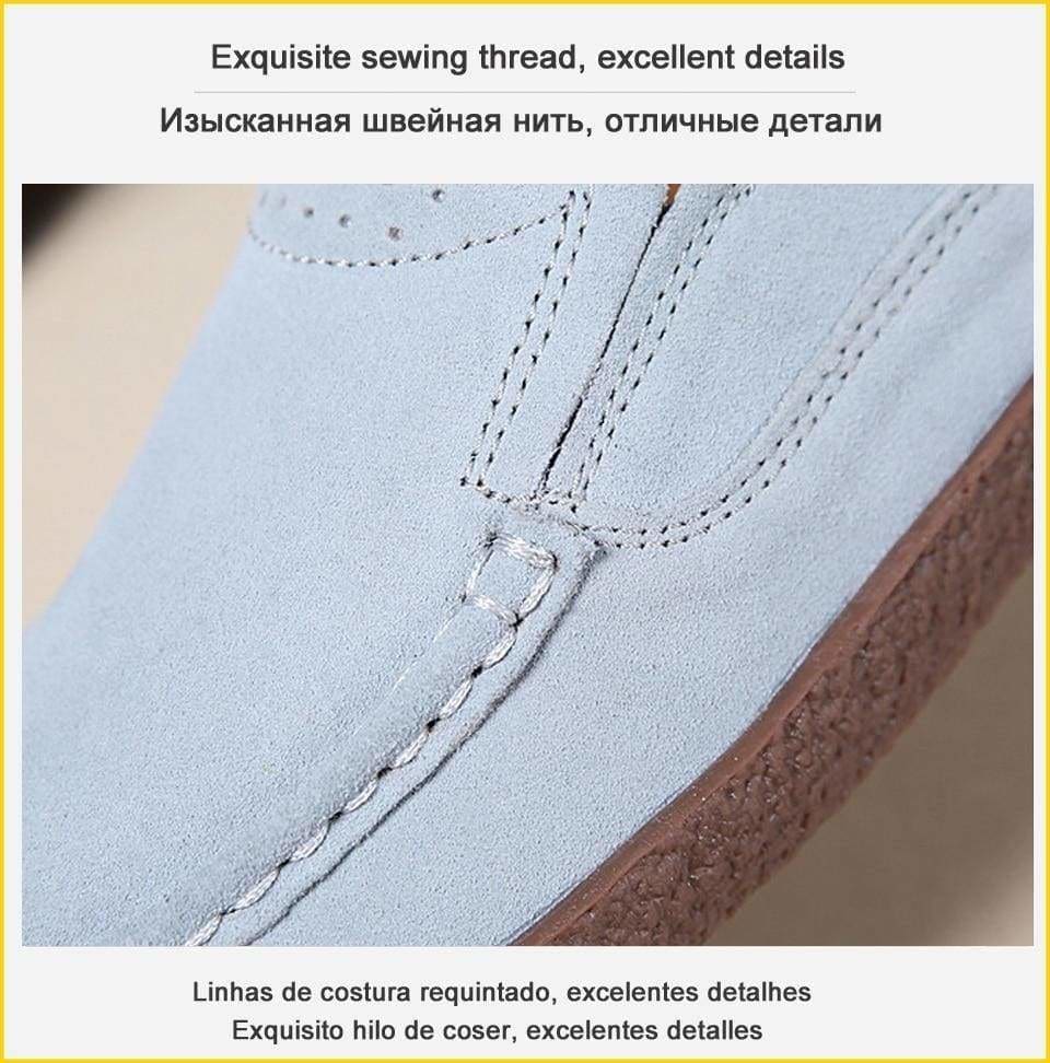 flowersverse Women Moccasins Women's Flats Genuine leather Loafer Shoes