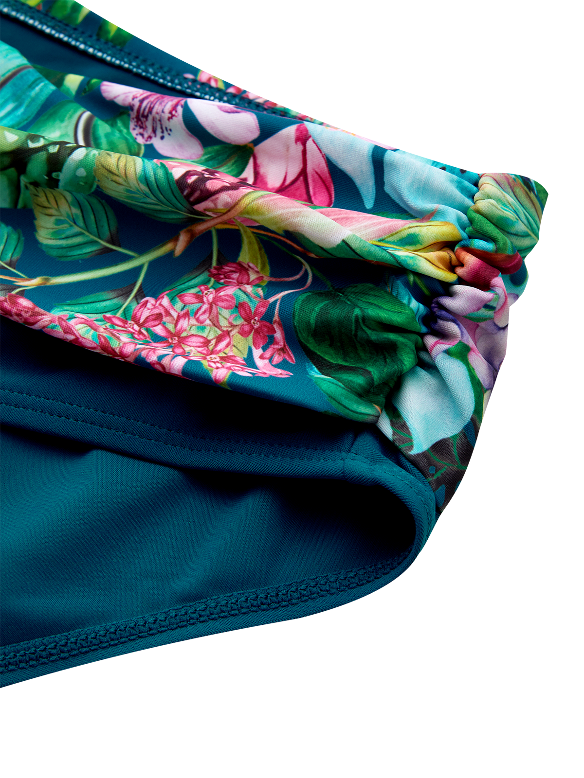 flowersverse Vacation Floral Printing V Neck Bikinis Two-Piece Set