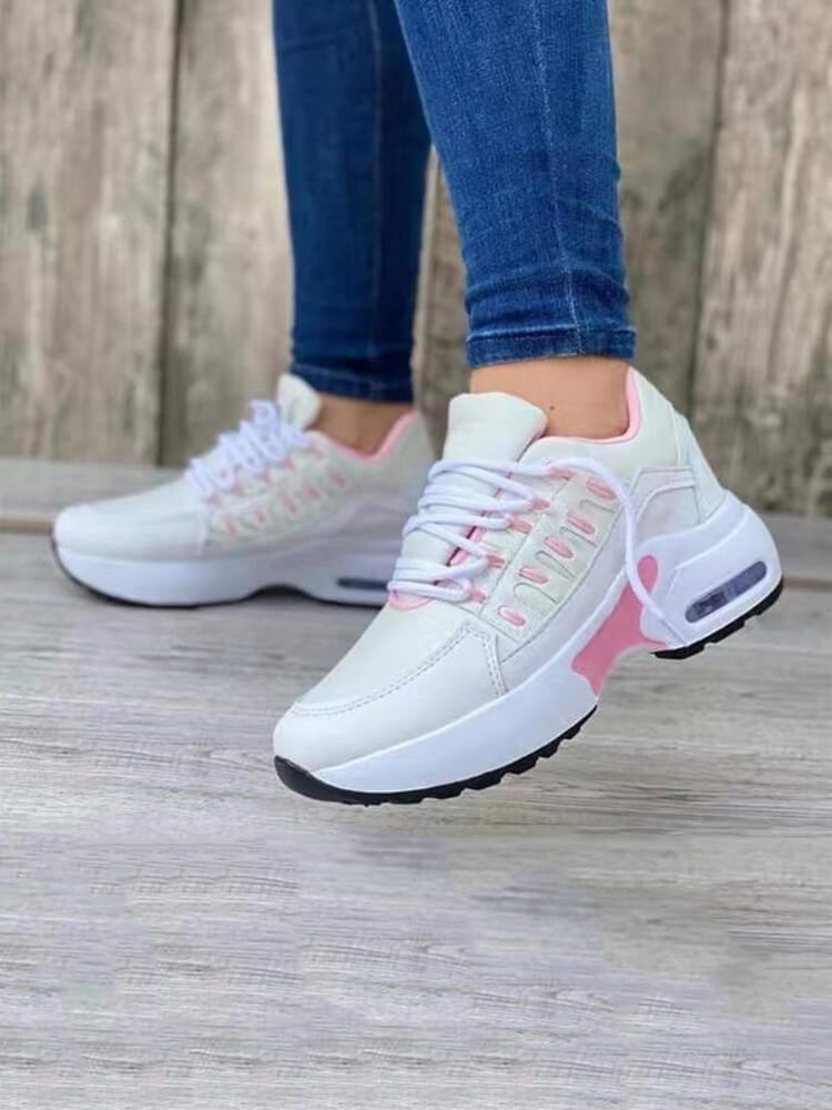 flowersverse Patchwork Mesh Breathable Soprt Sneakers