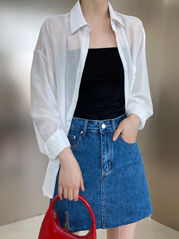 flowersverse Simple Casual Solid Color Spaghetti-Neck Vest Top